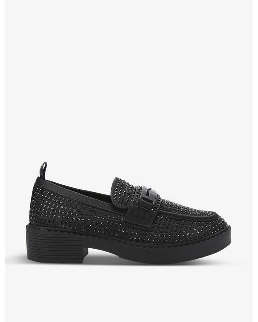 KG by Kurt Geiger Madison Bling Embellished Vegan Loafers in Black Lyst Australia
