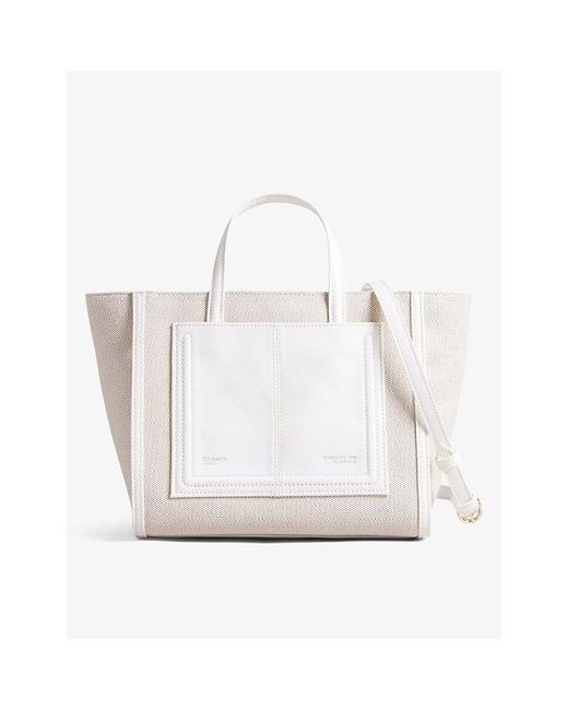 Ted Baker White Aksanna Cotton-blend Shopper Bag