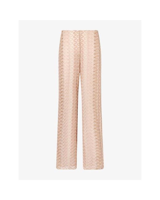 Cheap Monday Natural Belize Geometric-Pattern Knitted Trousers
