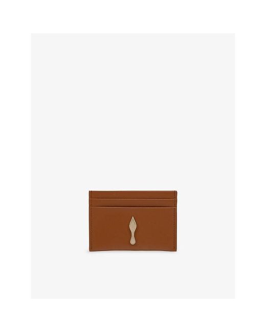 Christian Louboutin Brown Bettina Calf-Leather Card Holder