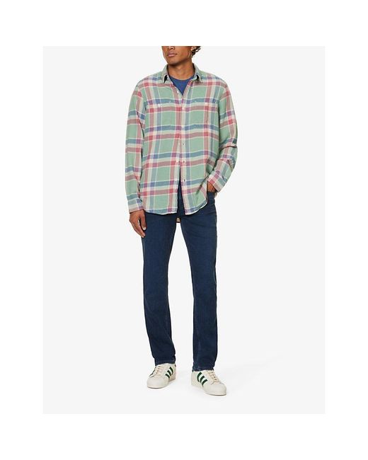 PAIGE Blue Federal Slim-Fit Stretch-Cotton Jeans for men