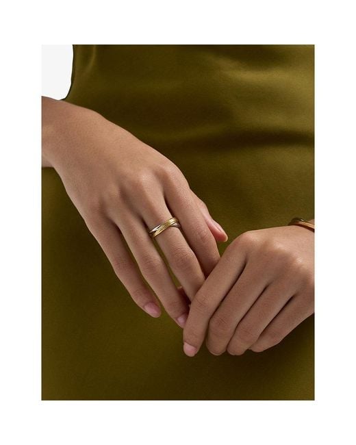 Astley Clarke Metallic Aurora Weave 18Ct- Plated Sterling- Ring