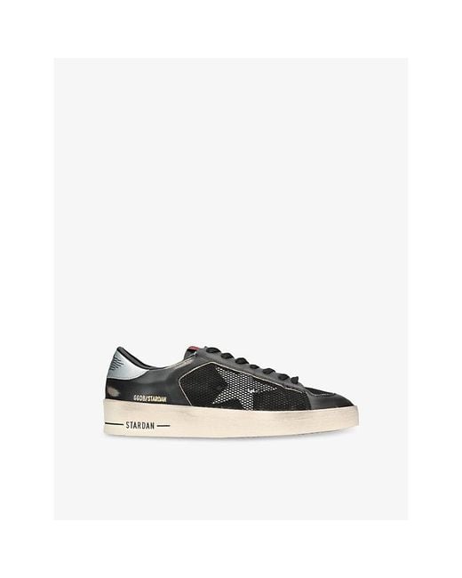 Golden Goose Deluxe Brand Black Stardan Mesh And Leather Low-Top Trainers for men