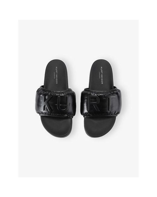 Kurt Geiger Black Kurt Puff Shell Slides for men