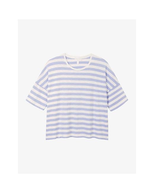 The White Company White Stripe-pint Boxy Cotton T-shirt