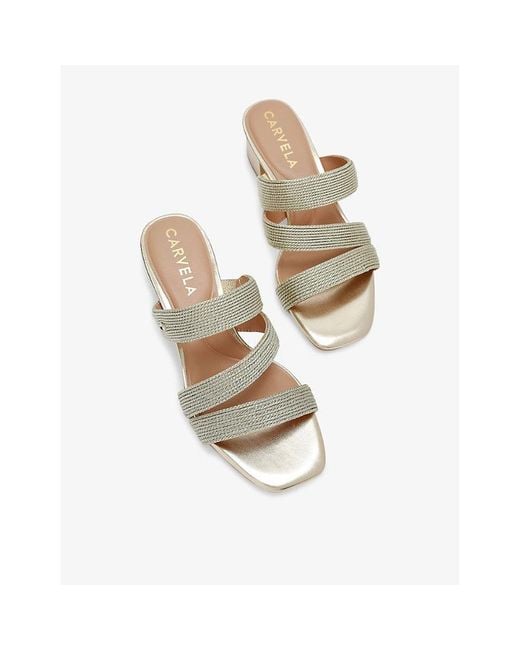 Carvela Kurt Geiger White Gala Rope-Effect Woven Sandals