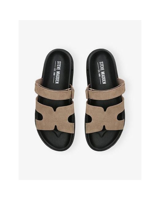 Steve Madden Gray Manu Suede Sandals for men