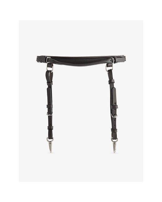Simone Rocha White Tassle-Trim Leather Belt for men