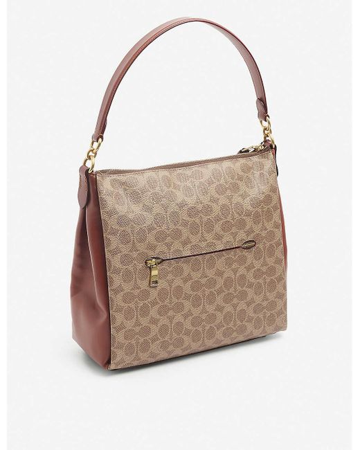 coach shay shoulder bag in signature canvas