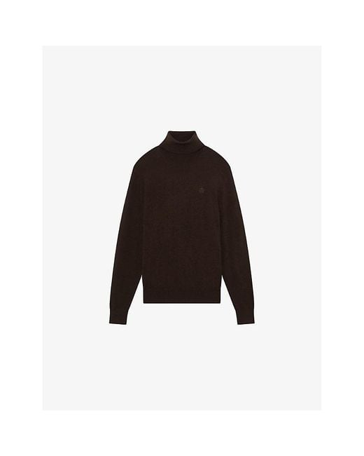 The Kooples Black Turtle-Neck Wool Knitted Jumper for men