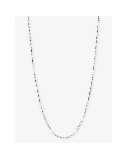 Maria Black Metallic Chain 50 Rhodium-plated Recycled Sterling- Necklace