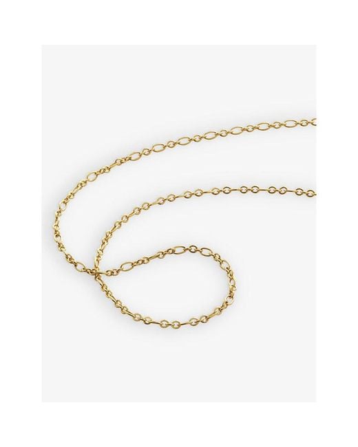Monica Vinader Natural Cable-Chain 18Ct-Plated Vermeil Sterling- Necklace