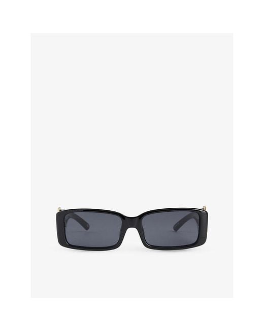 Le Specs Blue Cruel Intentions Rectangle-frame Polyethylene Sunglasses