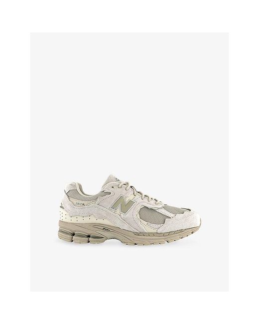 New Balance White 2002 Protection Pack Suede And Mesh Trainers for men