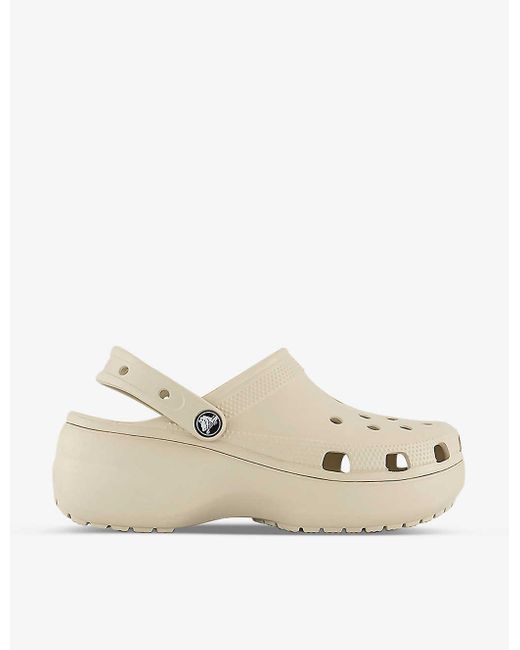 Crocs™ Platform Perforated Rubber Clogs in Natural Lyst UK