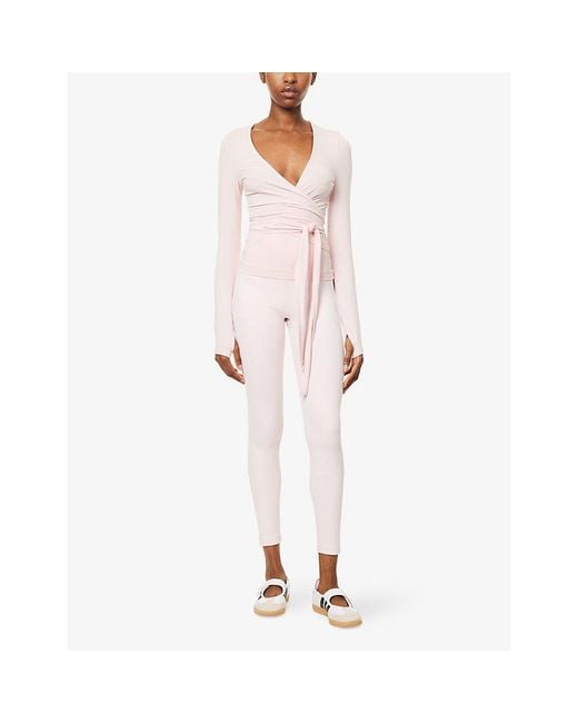Sisterly Tribe Pink Soft Ballet Wrap Modal-Jersey Top