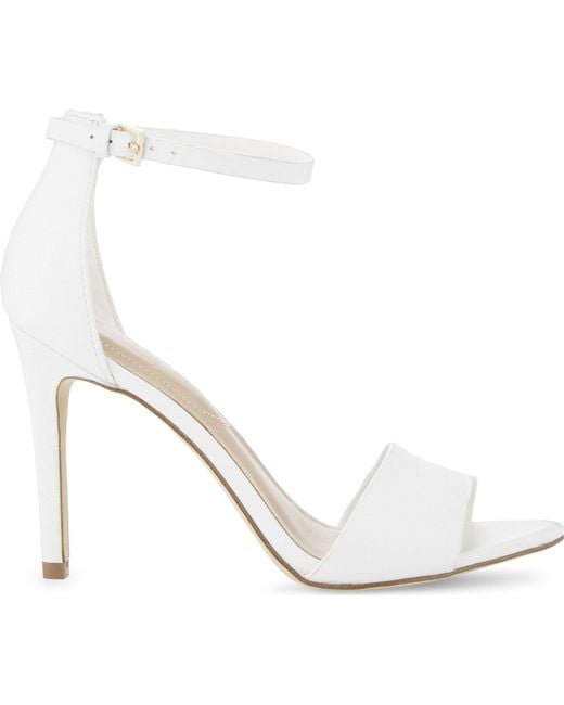 ALDO Fiolla Leather Heeled Sandals in White | Lyst