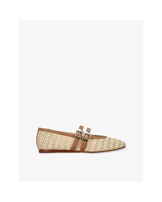Dolce Vita Natural Baylee Grommet Woven Ballet Flats