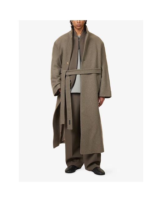 Fear Of God Natural Single-Breasted Relaxed-Fit Wool Coat for men