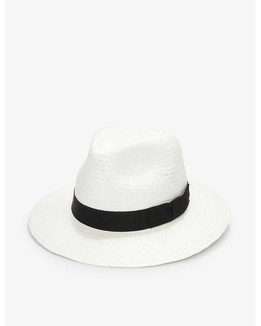 The White Company White The Company Christy Contrast-band Woven Panama Hat for men