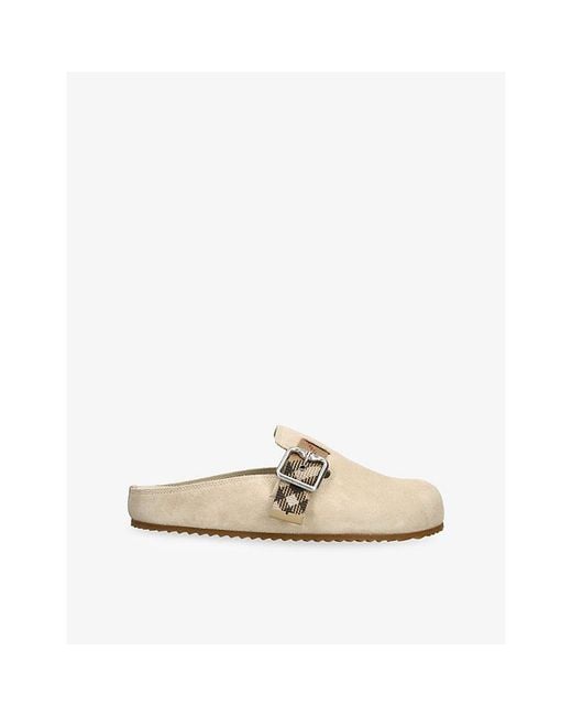Burberry Natural Urchin Suede Clogs