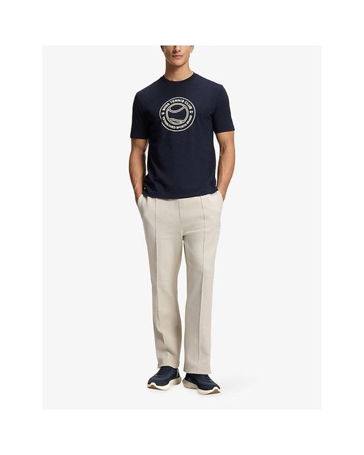 Boss Blue Branded Woven Trainers for men