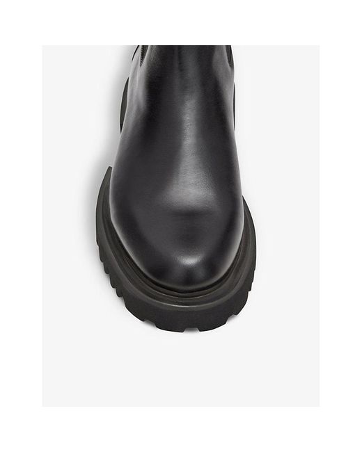 AllSaints Black Hayley Leather Chelsea Boots