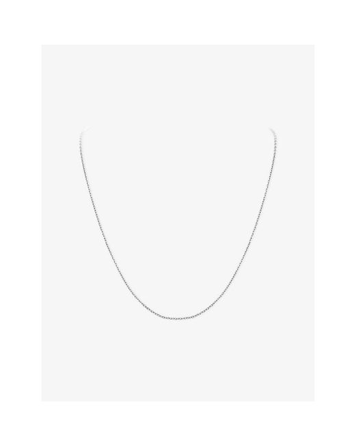 Van Cleef & Arpels White Angle Filed Trace Chain 18Ct Necklace