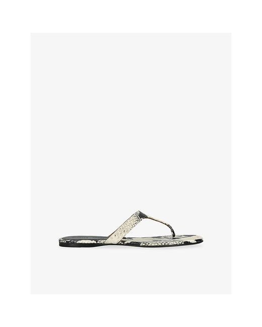 Khaite Multicolor Archer Thong Leather Flat Sandals