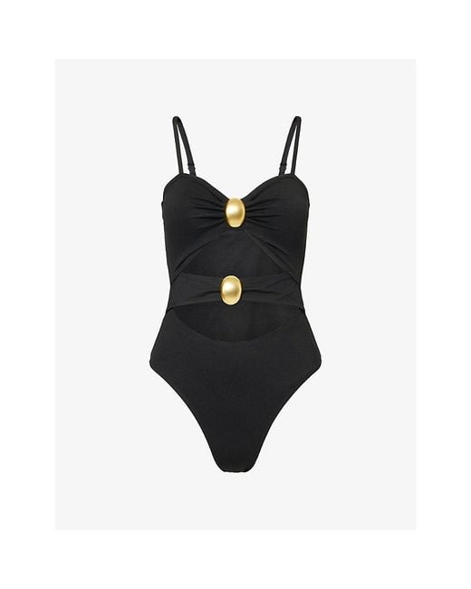 4th & Reckless Black Orla Cut-Out Swimsuit