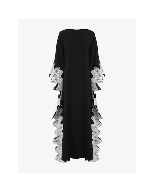 eem Black Monochrome Woven Kaftan