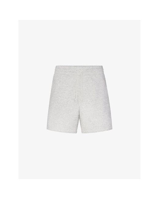 Skims White Soft-Knit Lounge Relaxed-Fit Cotton-Blend Jersey Shorts for men