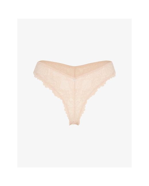 Savage x Fenty Natural Romantic Brazilian Corded-Lace Briefs