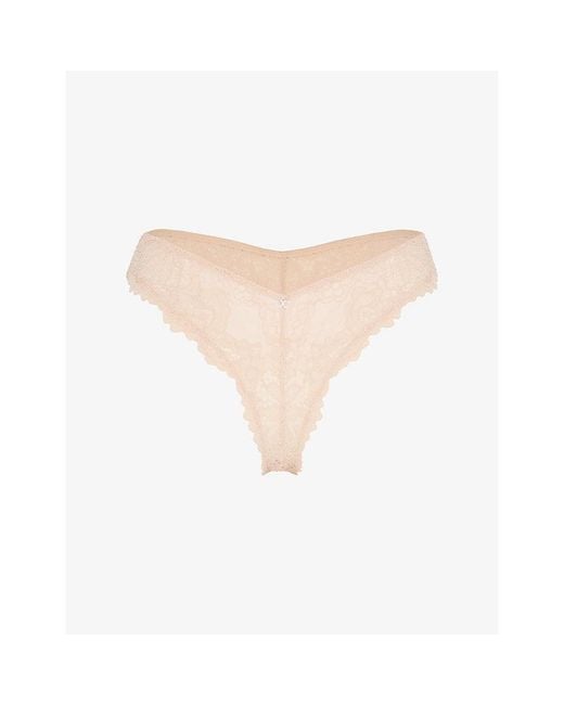 Savage x Fenty Natural Romantic Brazilian Corded-Lace Briefs