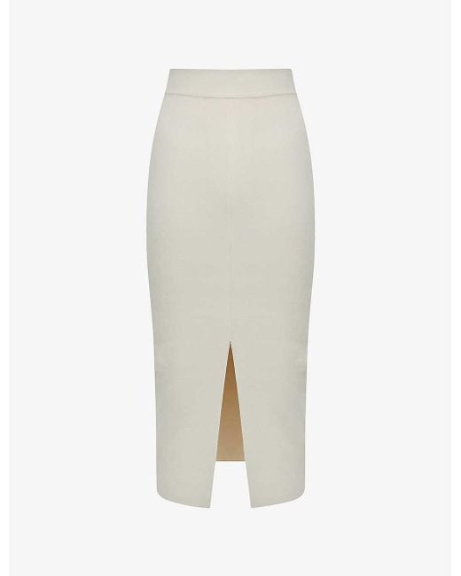 Reiss Erin Co-ord Knitted Pencil Skirt in White | Lyst Canada