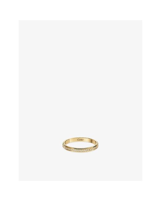 Cartier Metallic D'Amour 2.3Mm 18Ct- And 0.15Ct Brilliant-Cut Diamonds Wedding Ring for men