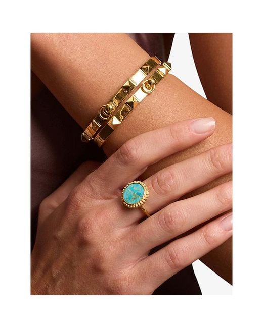 La Maison Du Couturier Metallic Amadeus 18Ct Vermeil Bangle