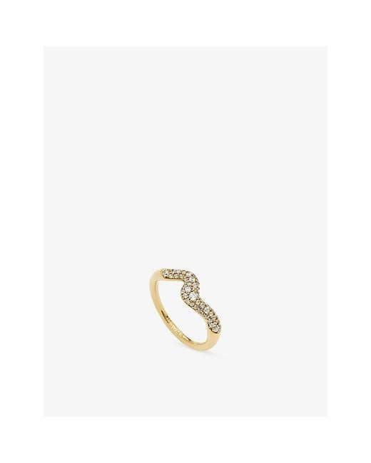 Missoma Metallic Molten Snow 18Ct Vermeil Stacking Ring