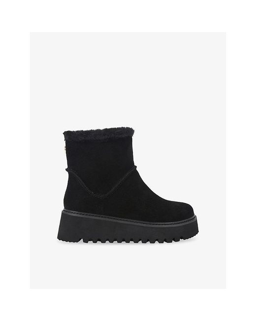 Carvela Kurt Geiger Black Inverno Lined Suede Ankle Boots