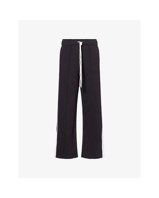 NAHMIAS Blue Thermal Stripe Cotton-Jersey Jogging Bottoms for men