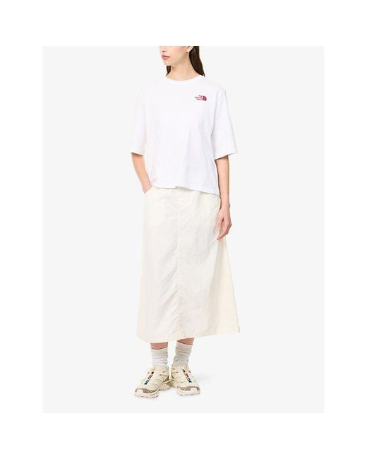 The North Face White Picnic Embroidered Cotton T-Shirt