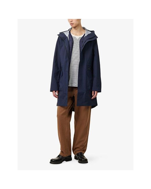 Paul Smith Blue Detachable-Liner Hooded Shell Parka Jacket for men