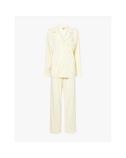 Eberjey Natural Gisele Long-Sleeve Modal-Jersey Pyjama Set