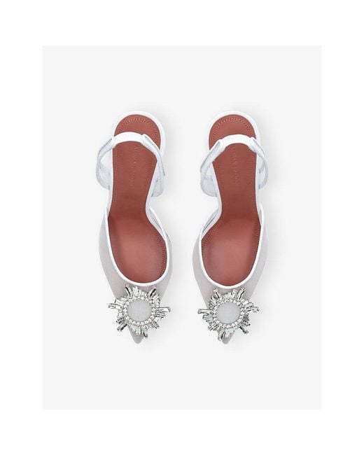 AMINA MUADDI White Begum 95 Mesh Slingbacks