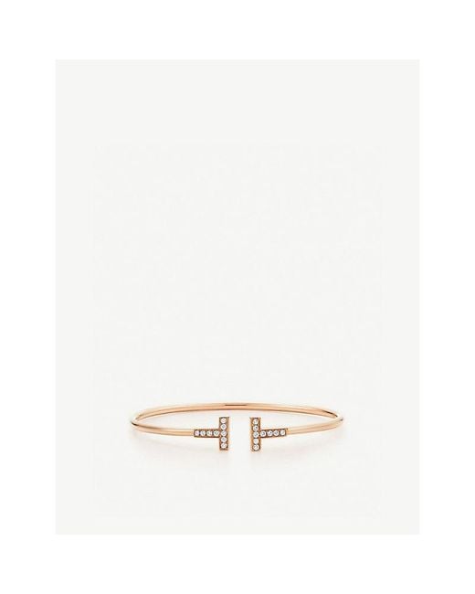 Tiffany & Co Natural T Wire Diamond And 18Ct Rose- Bracelet