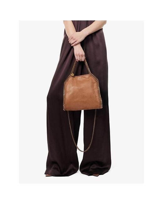 Stella McCartney Brown Falabella Woven-blend Tote Bag
