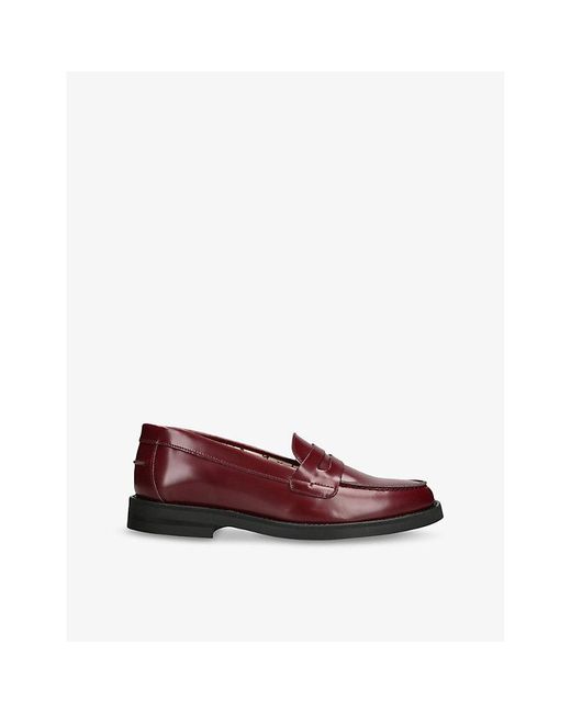 Duke & Dexter Red Wilde Leather Penny Loafers