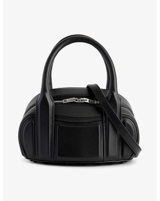 Alexander Wang Black Roc Panelled Leather Top-handle Bag