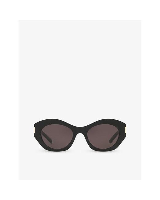 Saint Laurent Black Sl639 Cat-eye Frame Acetate Sunglasses