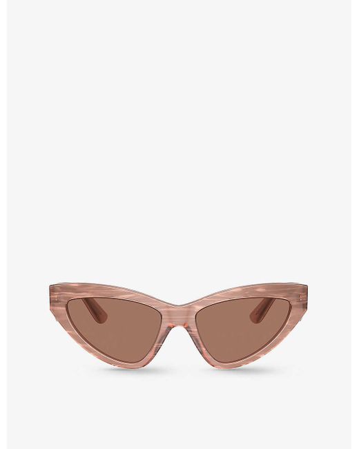Dolce & Gabbana Pink Dg4439 Cat-eye Acetate Sunglasses